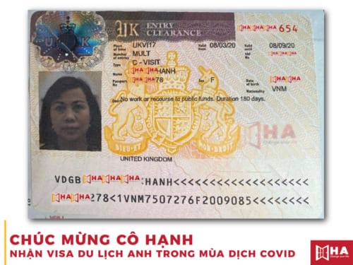 Chúc mừng cô Hạnh nhận Visa du lịch Anh trong mùa dịch Covid
