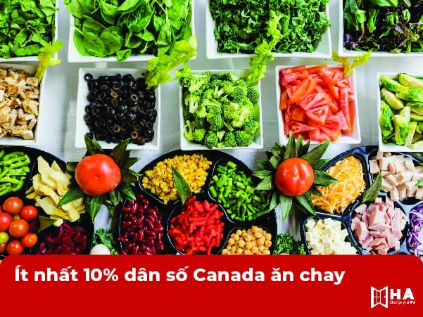 Ít nhất 10% dân số Canada ăn chay điều thú vị về Canada